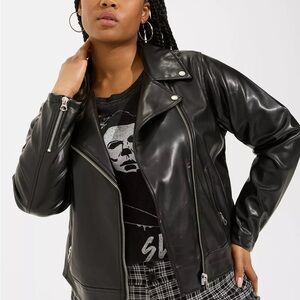 torrid Black Faux Leather Moto Jacket